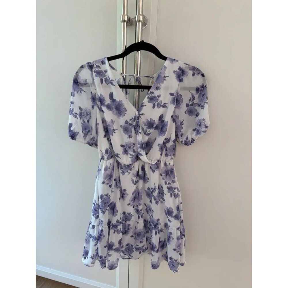 NEW Altar’d state women’s white purple floral dress small